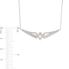 Thumbnail Image 2 of Wonder Woman™ Collection 1/4 CT. T.W. Diamond Princess Tiara Necklace in Sterling Silver and 10K Gold