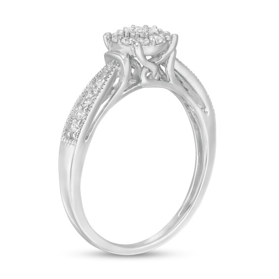 1/5 CT. T.w. Diamond Frame Promise Ring in Sterling Silver