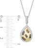 Thumbnail Image 3 of Wonder Woman™ Collection 1/3 CT. T.W. Multi-Color and White Diamond Cheetah Pendant in Sterling Silver and 10K Gold