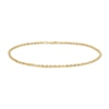 Thumbnail Image 0 of 2.4mm Diamond-Cut Hollow Glitter Rope Chain Anklet in 10K Gold - 10"