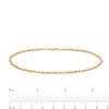 Thumbnail Image 3 of 2.4mm Diamond-Cut Glitter Rope Chain Anklet in Hollow 10K Gold - 10"