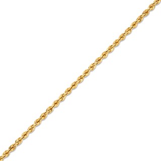 Main Image 1 of 2.4mm Glitter Rope Chain Bracelet in Hollow 10K Gold - 7.5"