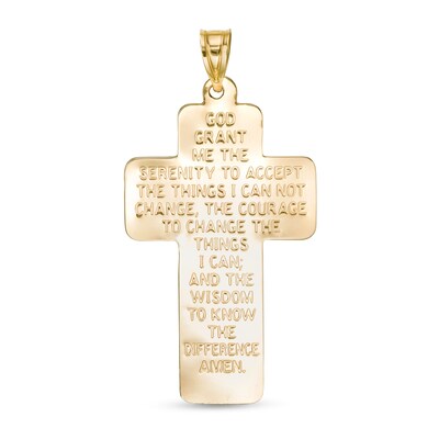 Details about   Real 10kt Yellow Gold Reversible GOD IS LOVE Celtic Cross Pendant for Men Women 