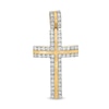 Thumbnail Image 1 of 1 CT. T.W. Diamond Border Cross Necklace Charm in 10K Gold