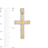 Thumbnail Image 2 of 1 CT. T.W. Diamond Border Cross Necklace Charm in 10K Gold