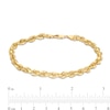 Thumbnail Image 2 of Men's 5.5mm Diamond-Cut Solid Glitter Rope Chain Bracelet in 10K Gold - 9"