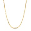 Thumbnail Image 1 of Made in Italy 2.7mm Curb Chain Triple Link Necklace in 14K Gold - 18"