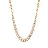 Thumbnail Image 1 of Made in Italy Diamond-Cut Graduated Curb Chain Necklace in 14K Two-Tone Gold - 18"