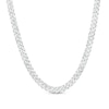 Thumbnail Image 0 of Men's 6.0mm Diamond-Cut Cuban Link Chain Necklace in Solid Sterling Silver  - 22"