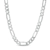 Thumbnail Image 0 of Men's 7.0mm Diamond-Cut Figaro Chain Necklace in Solid Sterling Silver  - 22"