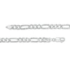 Thumbnail Image 1 of Men's 7.0mm Diamond-Cut Figaro Chain Necklace in Solid Sterling Silver  - 22"