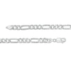 Thumbnail Image 2 of Men's 7.0mm Diamond-Cut Figaro Chain Necklace in Solid Sterling Silver  - 22"