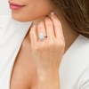 Thumbnail Image 2 of Marilyn Monroe™ Collection 1 CT. T.W. Composite Rectangle Diamond Ornate Frame Engagement Ring in 14K White Gold
