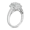 Thumbnail Image 3 of Marilyn Monroe™ Collection 1 CT. T.W. Composite Rectangle Diamond Ornate Frame Engagement Ring in 14K White Gold