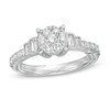 Thumbnail Image 1 of Marilyn Monroe™ Collection 3/4 CT. T.W. Composite Diamond Tiered Vintage-Style Engagement Ring in 14K White Gold