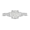 Thumbnail Image 4 of Marilyn Monroe™ Collection 3/4 CT. T.W. Composite Diamond Tiered Vintage-Style Engagement Ring in 14K White Gold