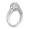 Thumbnail Image 3 of Marilyn Monroe™ Collection 1 CT. T.W. Oval Diamond Double Frame Ornate Engagement Ring in 14K White Gold