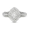 Thumbnail Image 4 of Marilyn Monroe™ Collection 1 CT. T.W. Oval Diamond Double Frame Ornate Engagement Ring in 14K White Gold