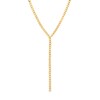 Thumbnail Image 1 of 3.0mm Curb Chain "Y" Necklace in Hollow 10K Gold - 17"
