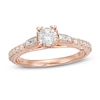 Thumbnail Image 0 of Marilyn Monroe™ Collection 3/4 CT. T.W. Diamond Collar Engagement Ring in 14K Rose Gold