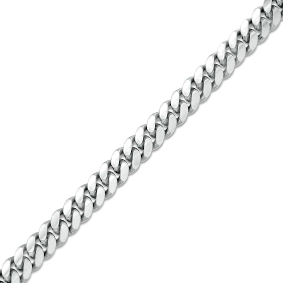 Men's Crucible Stainless Steel Beveled Curb Chain Bracelet (11mm) - Silver  (8.5)