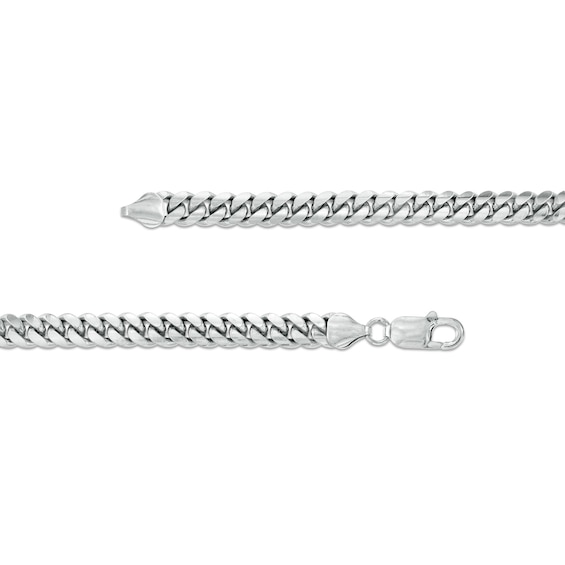 7.2mm Cuban Curb Chain Bracelet in Solid Sterling Silver - 8.5"