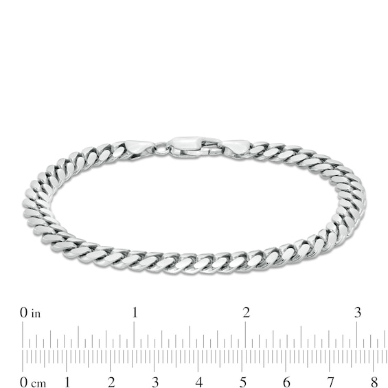 7.2mm Cuban Curb Chain Bracelet in Solid Sterling Silver - 8.5"
