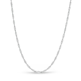 2.0mm Solid Singapore Chain Necklace in Sterling Silver - 18&quot;