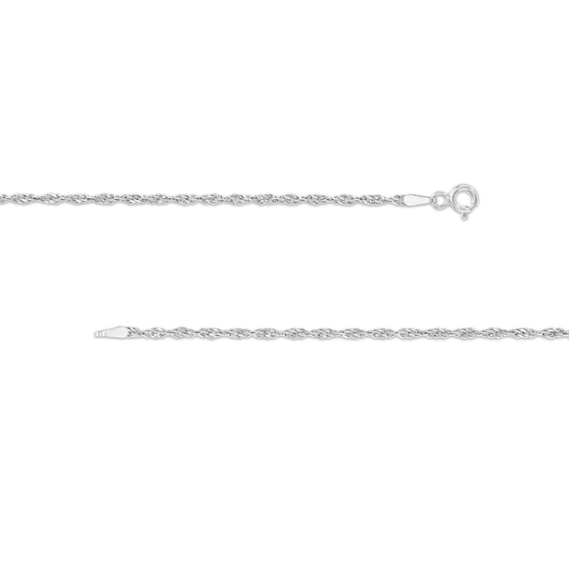 2.0mm Solid Singapore Chain Necklace in Sterling Silver - 18"