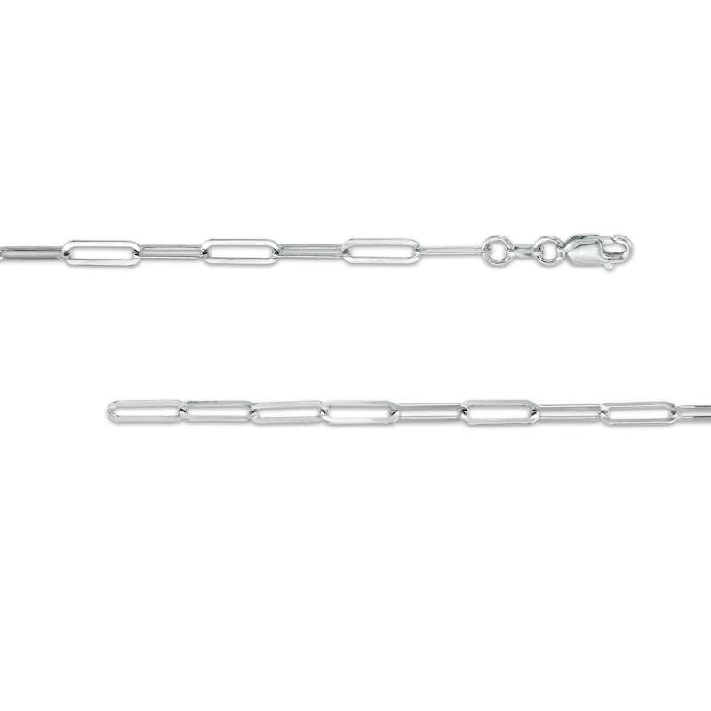 Main Image 2 of 3.7mm Oval Link Chain Necklace in Solid Sterling Silver  - 24"