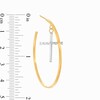 Thumbnail Image 3 of Diamond-Cut Cross Dangle Hoop Earrings in 10K Gold