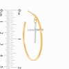 Thumbnail Image 2 of Diamond-Cut Cross Dangle Hoop Earrings in 10K Gold