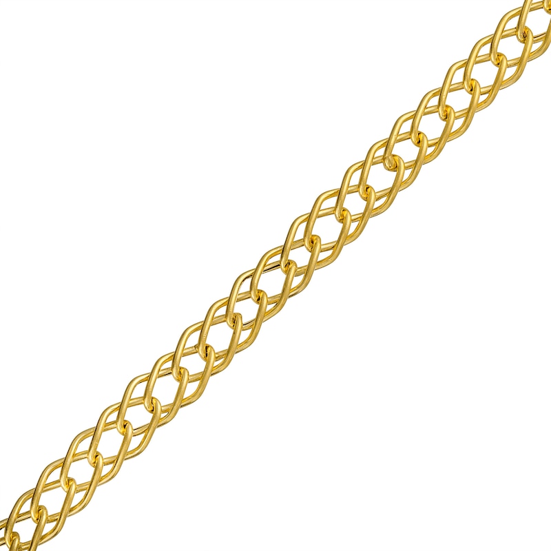 Main Image 1 of Made in Italy 6.1mm Double Link Chain Bracelet in Hollow 14K Gold - 7.5"