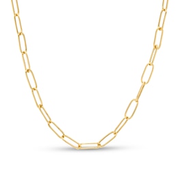 Made in Italy 4.0mm Hollow Oval Link Chain Necklace in 14K Gold - 22.5&quot;
