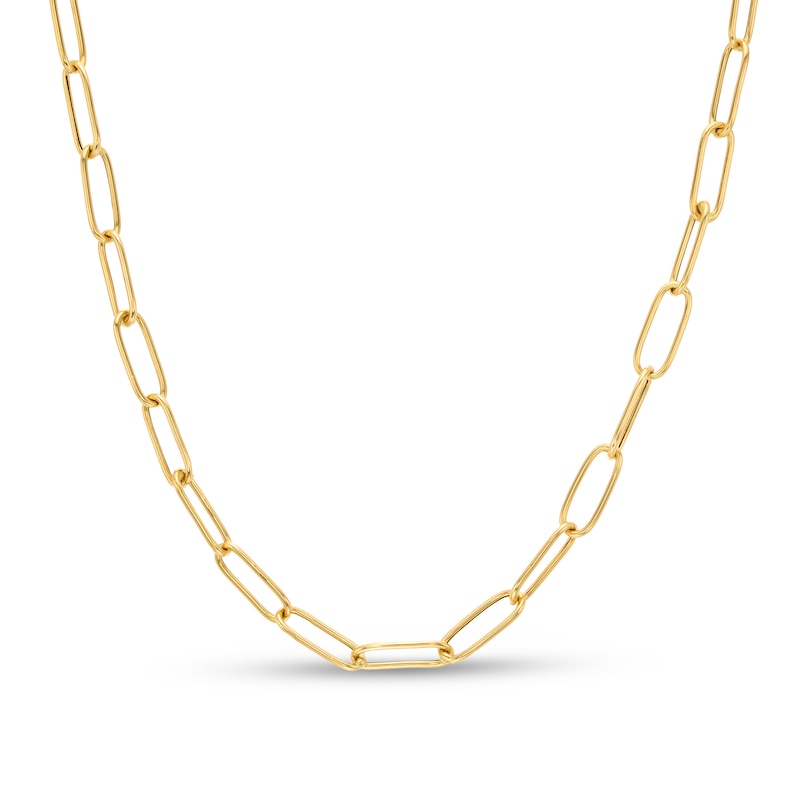 18K Gold Paperclip Burst Monogram Pendant Necklace - A