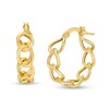 Thumbnail Image 1 of Made in Italy 15.0mm Curb Chain Link Hoop Earrings in 14K Gold