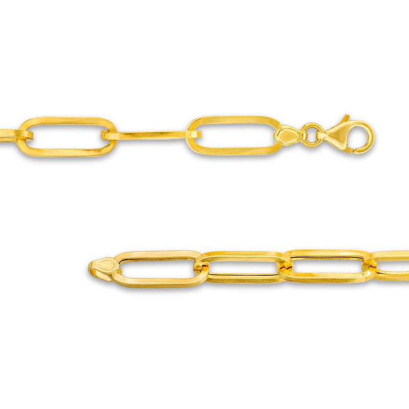 Main Image 3 of Italian Gold 7.5mm Cheval Chain Bracelet in Hollow 14K Gold - 7.5"