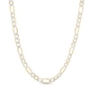 Thumbnail Image 1 of Italian Gold Men's 5.7mm Diamond-Cut Figaro Chain Necklace in Hollow 10K Two-Tone Gold - 22"