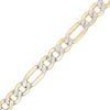 Thumbnail Image 0 of Made in Italy Men's 5.7mm Diamond-Cut Hollow Figaro Chain Bracelet in 10K Two-Tone Gold - 8.5"
