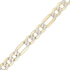 Thumbnail Image 1 of Italian Gold Men's 5.7mm Diamond-Cut Figaro Chain Bracelet in Hollow 10K Two-Tone Gold - 8.5"