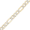 Thumbnail Image 0 of Italian Gold Men's 5.7mm Diamond-Cut Figaro Chain Bracelet in Hollow 10K Two-Tone Gold - 8.5"