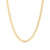 Thumbnail Image 1 of Italian Gold Men's 2.15mm Curb Chain Necklace in Hollow 10K Gold - 22"