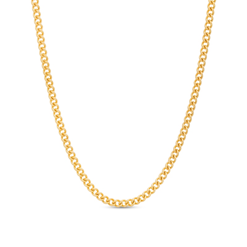 Made in Italy Men's 2.15mm Hollow Curb Chain Necklace in 10K Gold - 22 ...