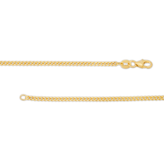 Italian Gold Men's 2.15mm Curb Chain Necklace in Hollow 10K Gold - 22"