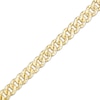 Thumbnail Image 0 of Made in Italy Men's 5.6mm Diamond-Cut Hollow Cuban Curb Chain Bracelet in 10K Gold - 8.5"