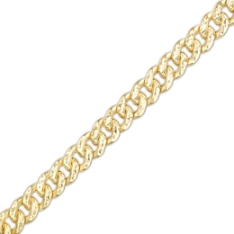 Made in Italy Men's 5.6mm Diamond-Cut Hollow Cuban Curb Chain Bracelet in 10K Gold - 8.5&quot;