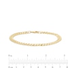 Thumbnail Image 2 of Made in Italy Men's 5.6mm Diamond-Cut Hollow Cuban Curb Chain Bracelet in 10K Gold - 8.5"