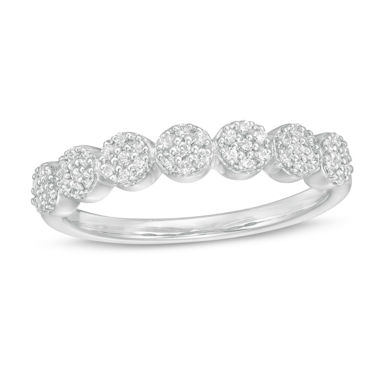 Main Image 1 of 1/4 CT. T.W. Composite Diamond Seven Stone Ring in 10K White Gold