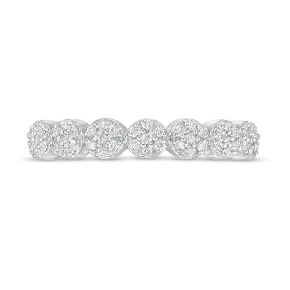 1/4 CT. T.w. Composite Diamond Seven Stone Ring in 10K White Gold