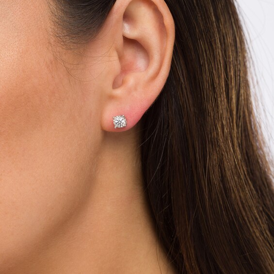 1 CT. T.w. Diamond Stud Earrings in 10K White Gold